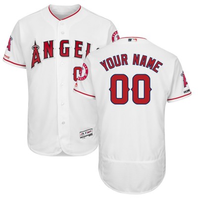 Los Angeles Angels Majestic Home Flex Base Authentic Collection Custom Jersey White